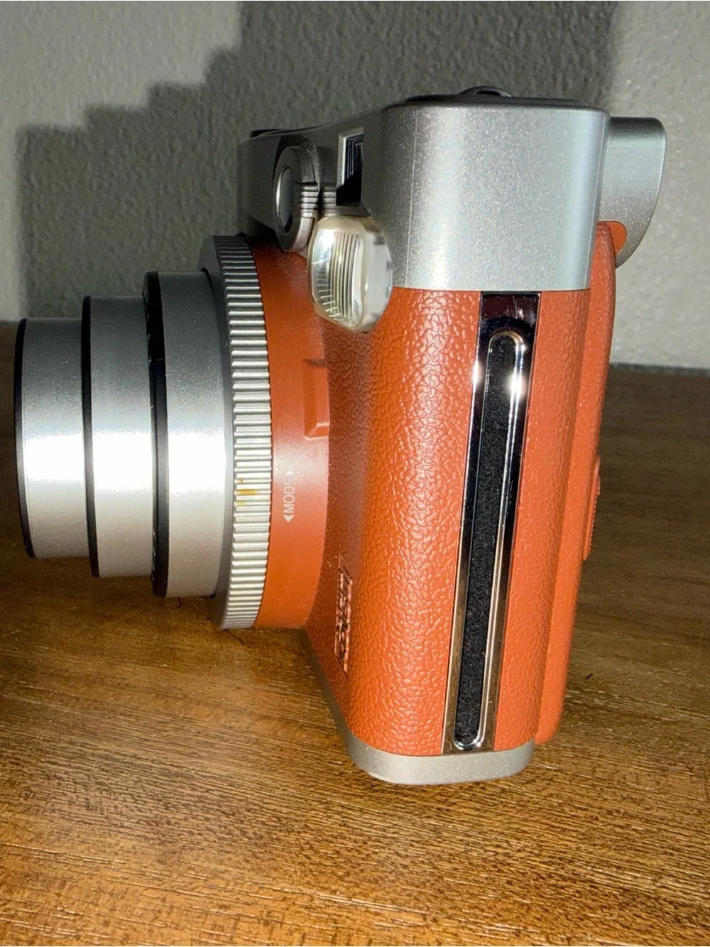 Fujifilm Instax Mini 90 Instant Camera in Orange and Silver